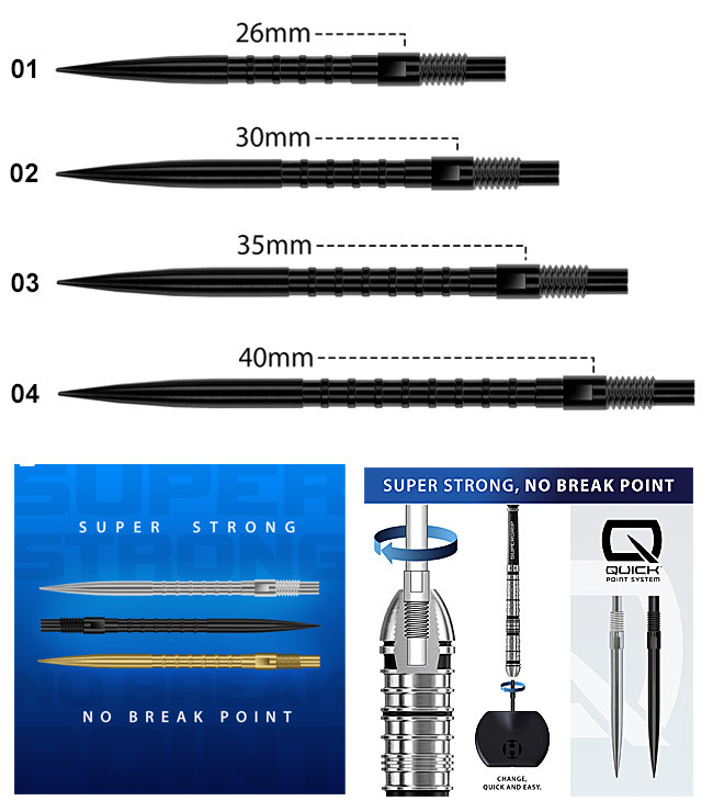 HARROWS HM Grip - Black Quick Point