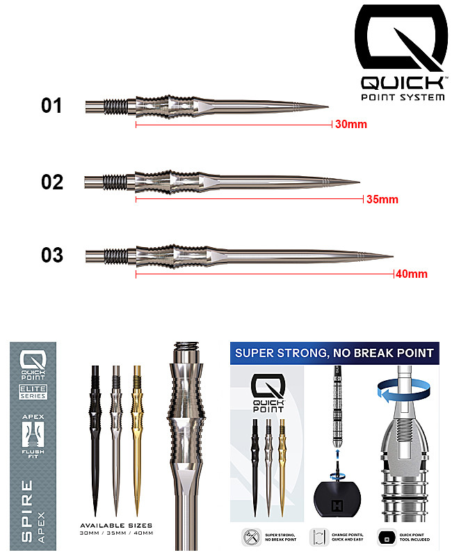 HARROWS Spire Apex QUICK Point Silver