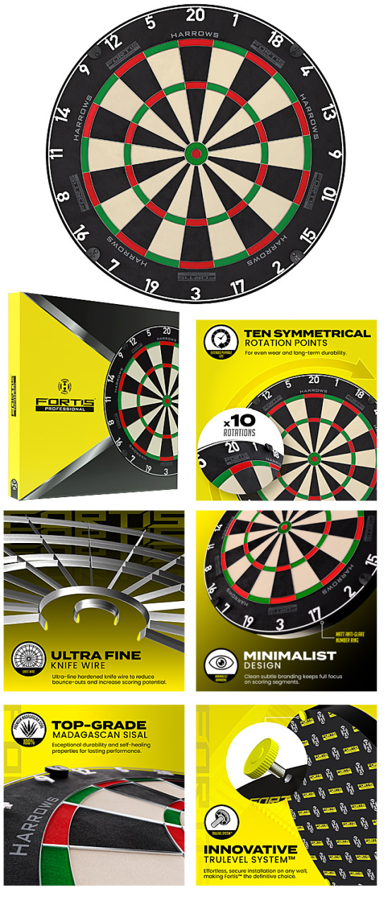 HARROWS Fortis Dartboard