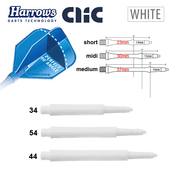 HARROWS Clic Shafts Standard white