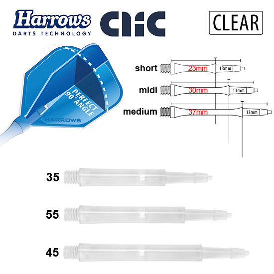 HARROWS Clic Shafts Standard clear