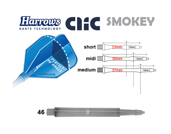 HARROWS Clic Shafts Standard smokey