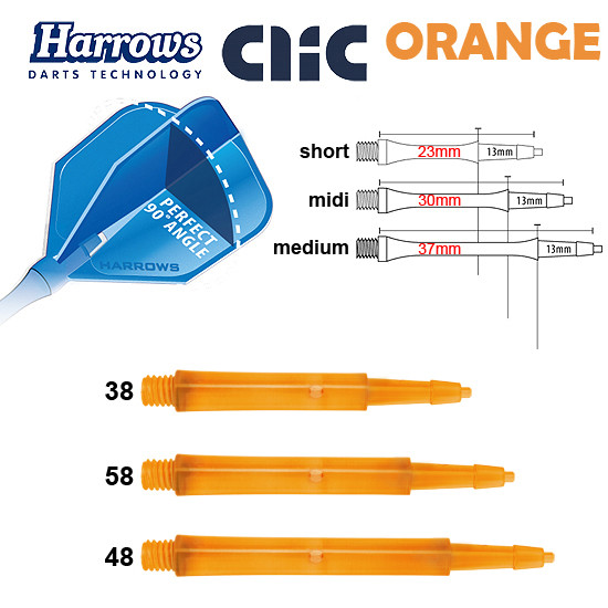 HARROWS Clic Shafts Standard orange