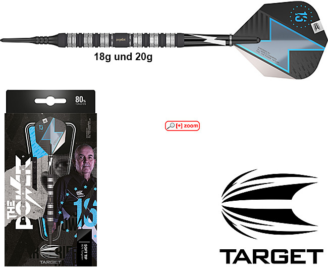 TARGET The Power Phil Taylor 80% Series Black Soft