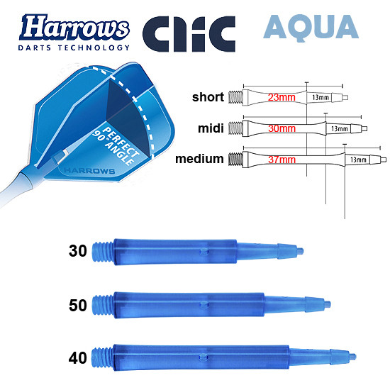 HARROWS Clic Shafts Standard aqua